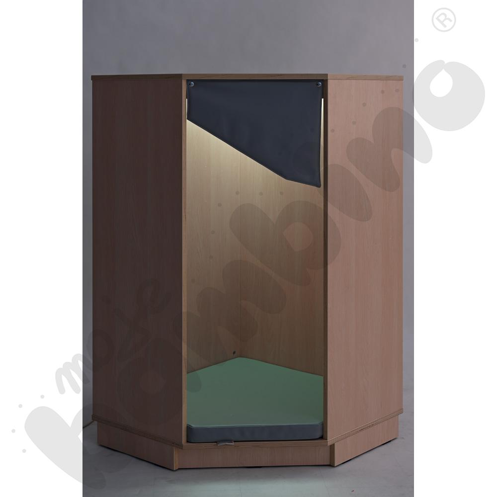 Quadro - kącik wypoczynkowy rogowy, klon jasnyowo-szary