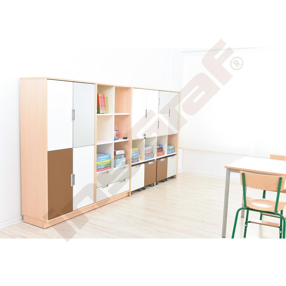 Quadro - skříňka XL na 2 široké zásuvky, světlý javor