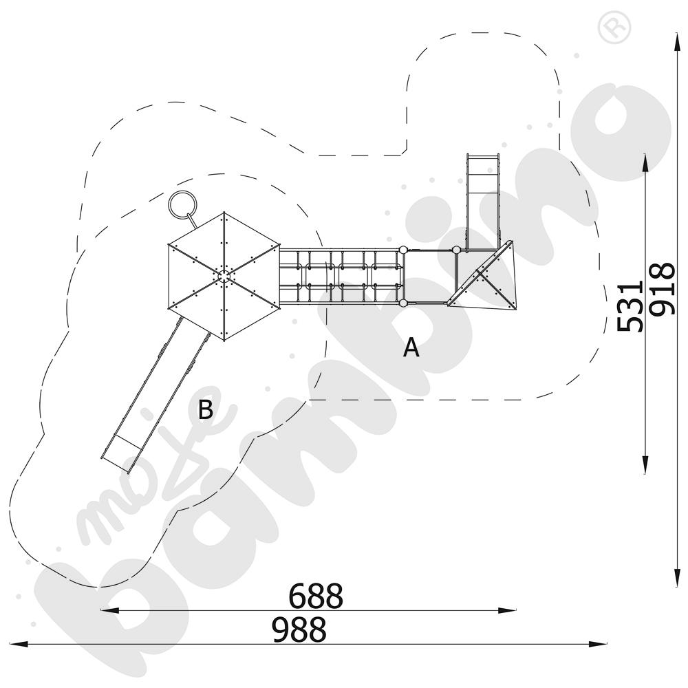 Orbis - baszta 9, metalowe słupy