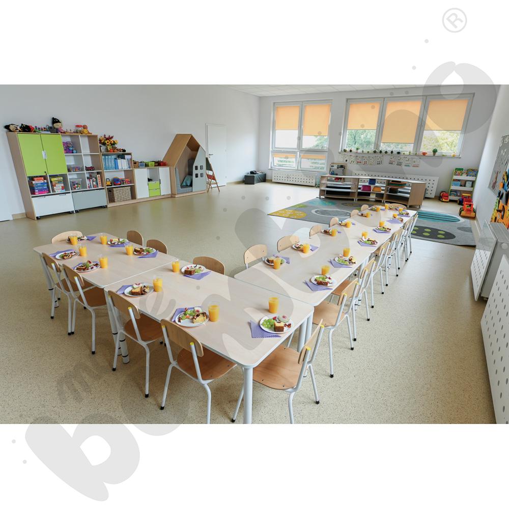 Blat Quadro klon jasny prostokątny, białe obrzeże