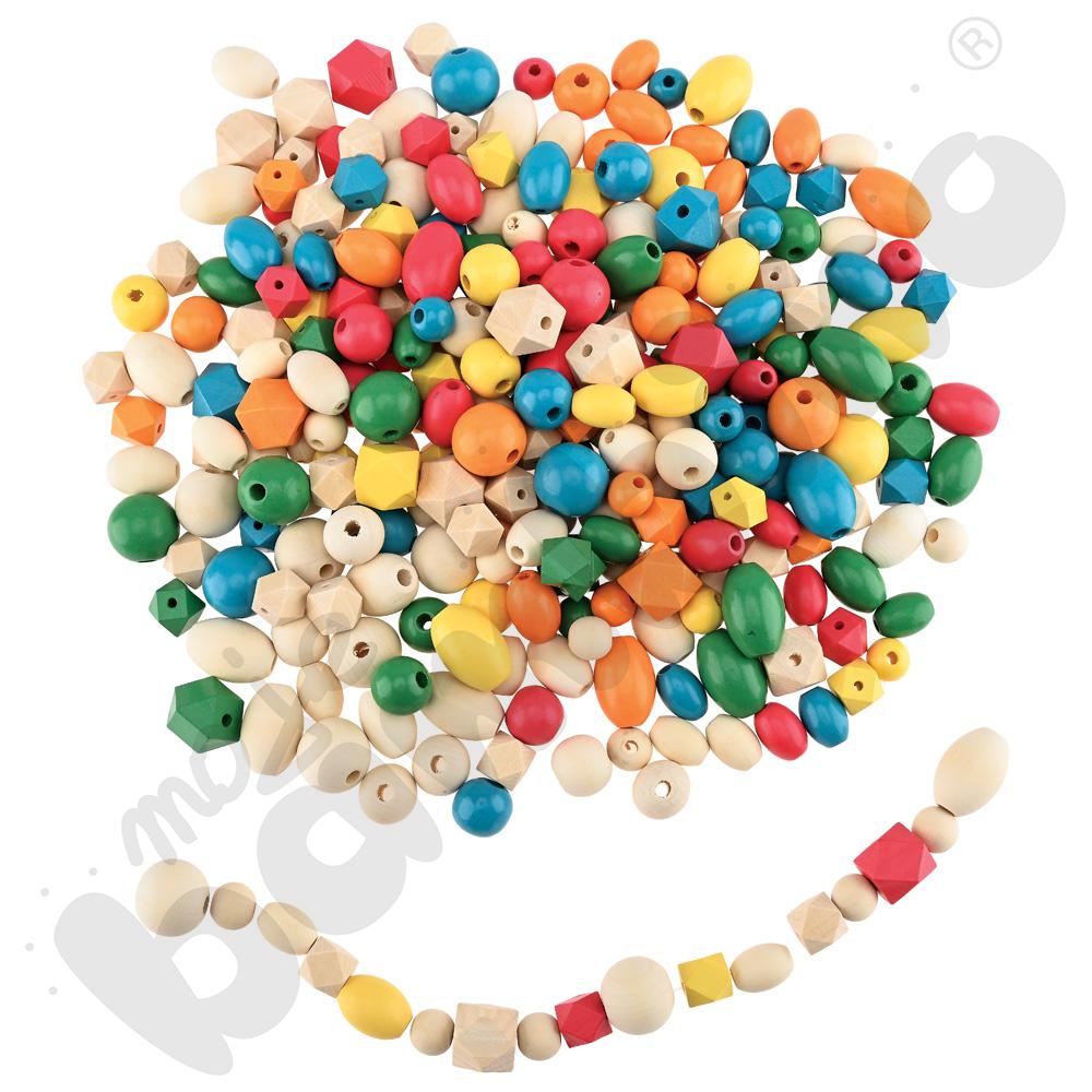 Koraliki drewniane do nawlekania