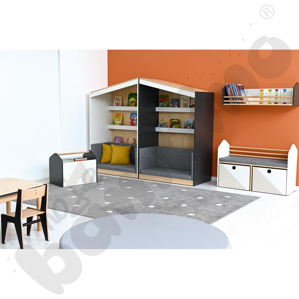 Biblioteczka FLO prawa biała