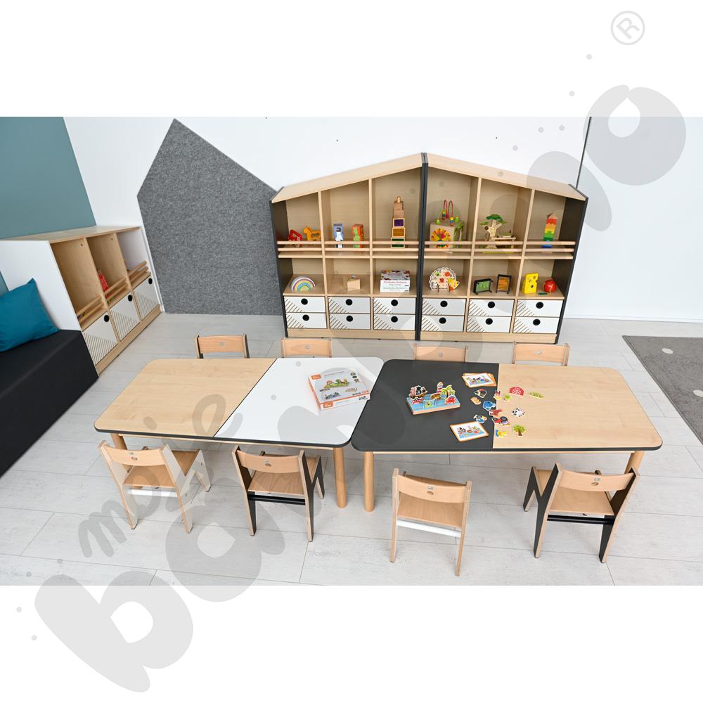 Blat stołu FLO szer. 131 cm biało-klonowy