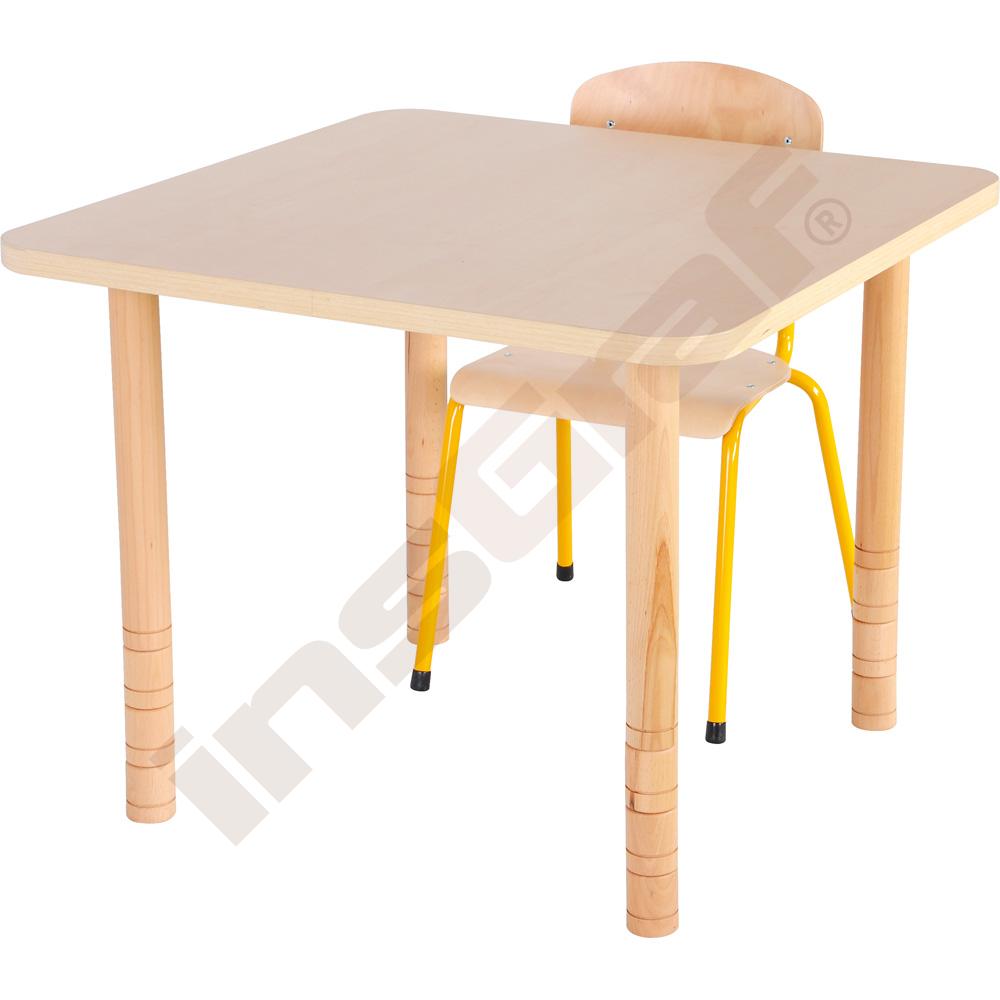 Čtvercový stůl odstín břízy - k židlím 21-35 cm