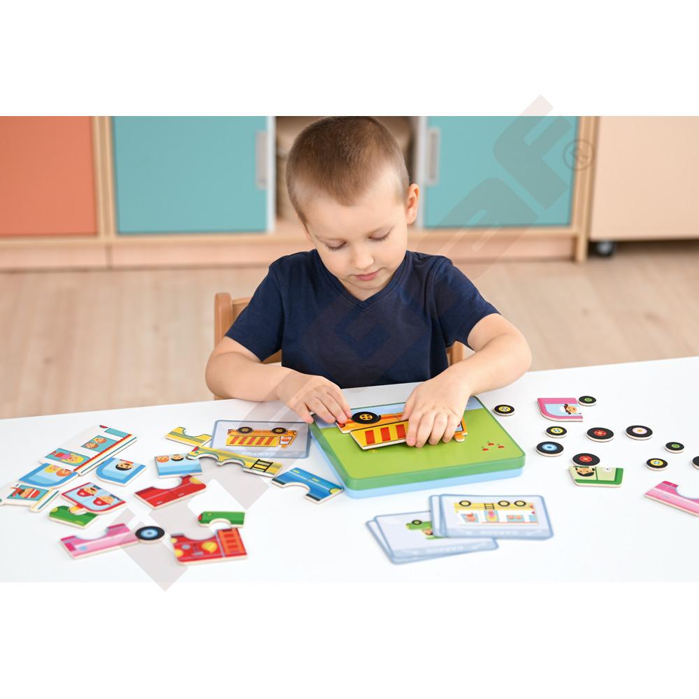 Magnetické puzzle - vozidlá