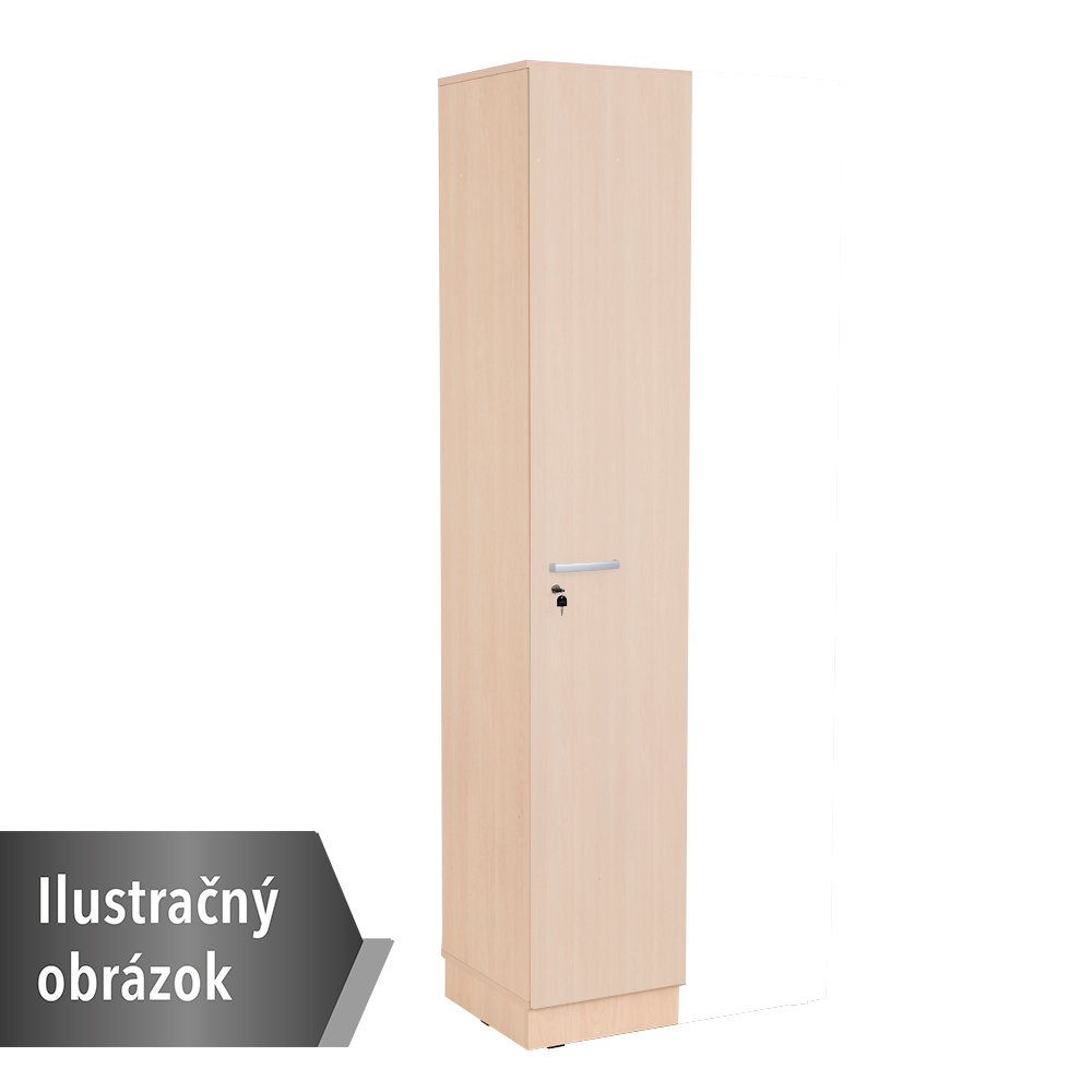 Šatňová skriňa Grande vysoká pre 1 osobu, hĺbka 49,8 - javor