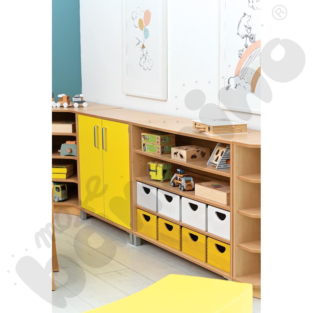 Drzwiczki do szafki Flexi D z półkami - żółte