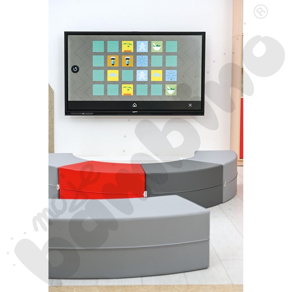 Siedzisko Paolo krótkie,  czerwone