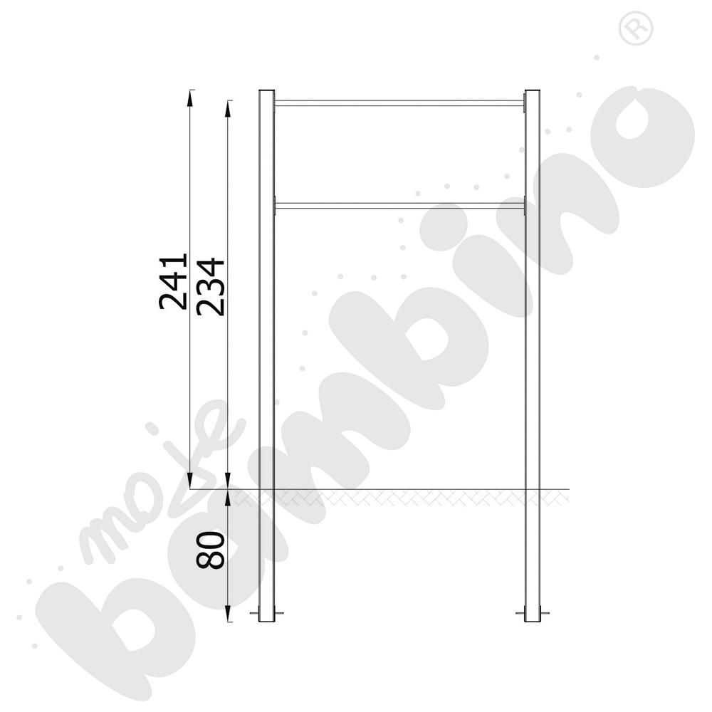 Street workout drążki wysokie Yellow