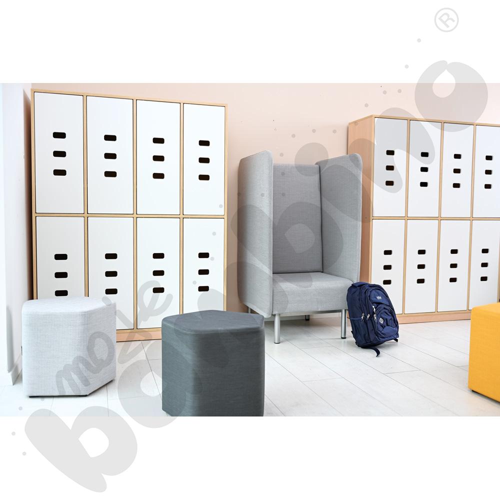 Fotel Inflamea 2 z wysokim oparciem, 1-os. - jasnoszary