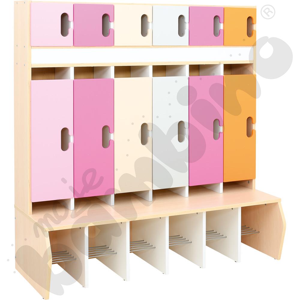 Szatnia Kameleon 6 - zestaw 6, klonowa skrzynia