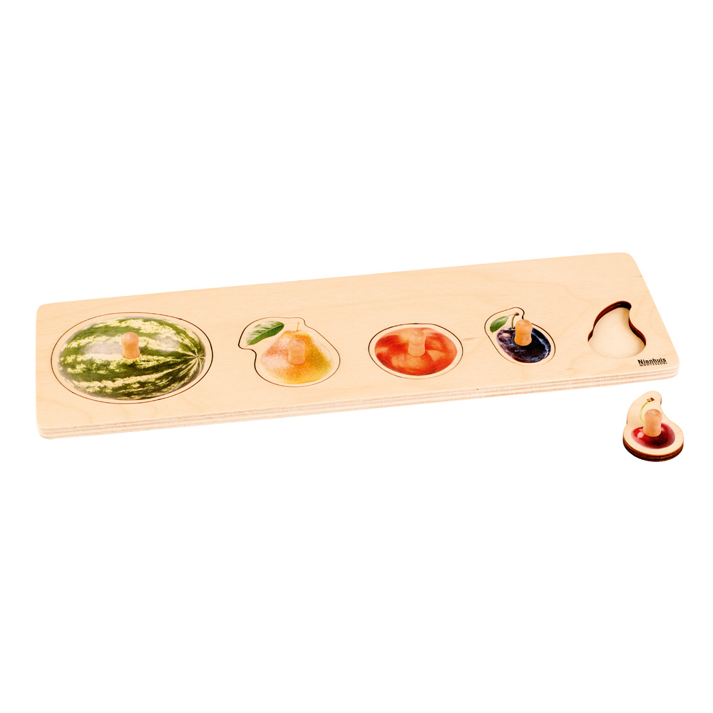 Puzzle pre najmenších - Montessori - 5 druhov ovocia 