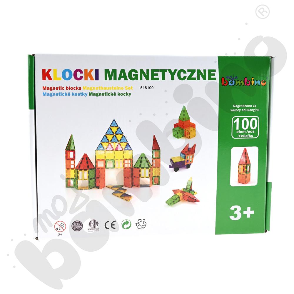 Klocki magnetyczne, 100 elem.