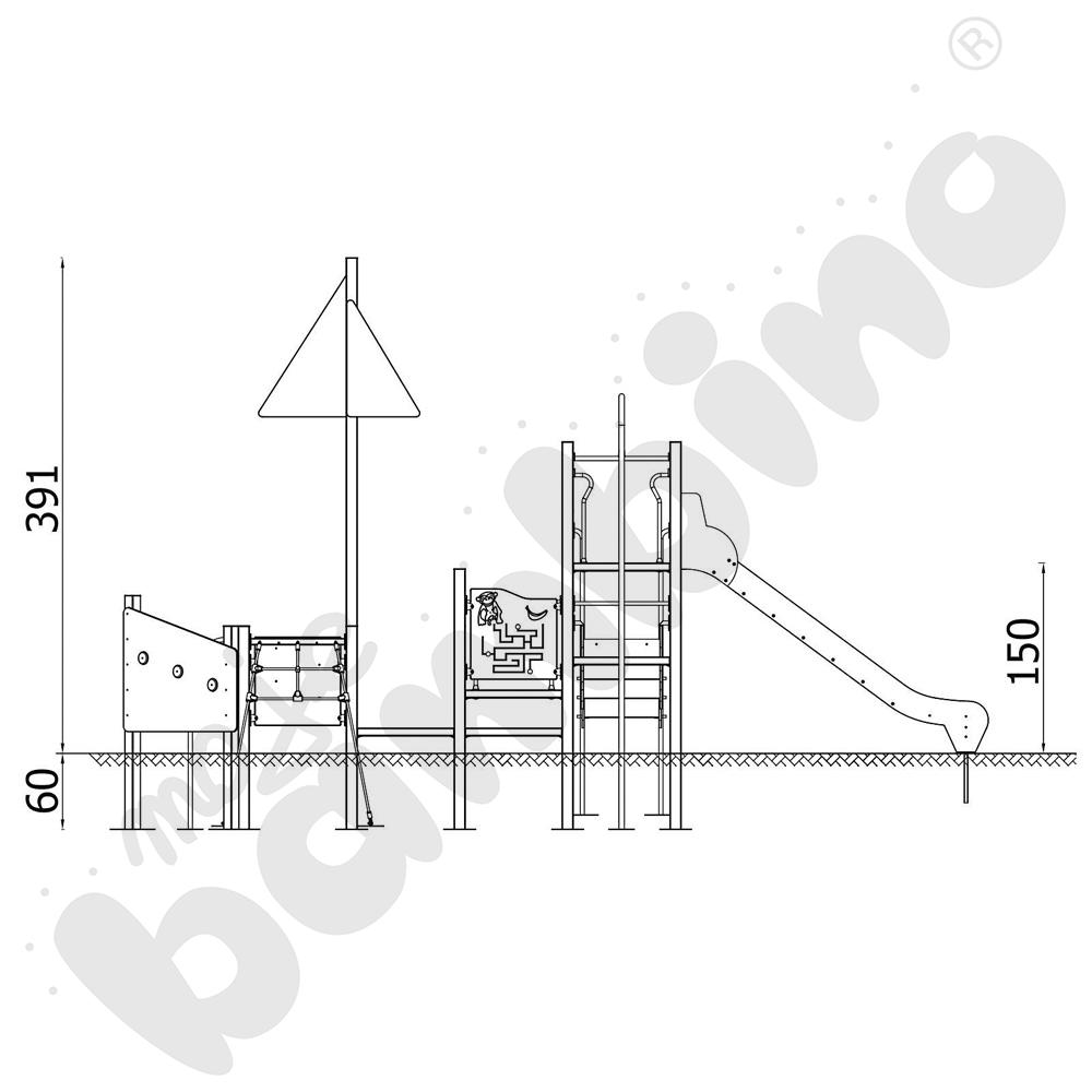 Quadro - zestaw 12454, metalowe słupy
