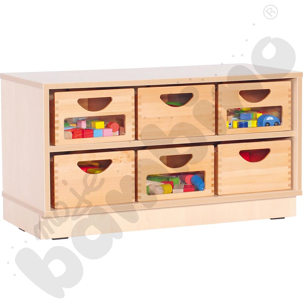 Szafka Flexi M z 1 półką na cokole, brzoza