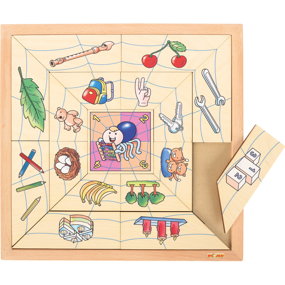 Puzzle s pavúkom - množstvá