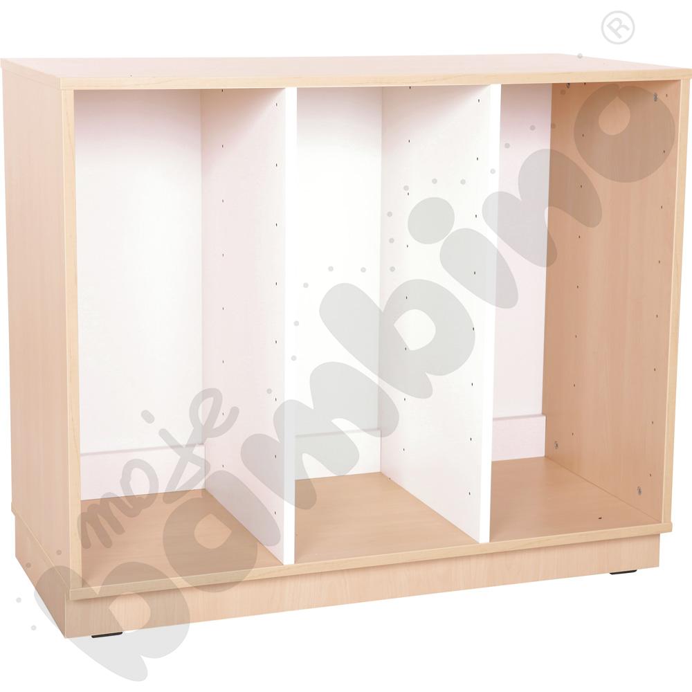 Quadro - szafka M na plastikowe pojemniki - z 2 przegrodami, klon jasny