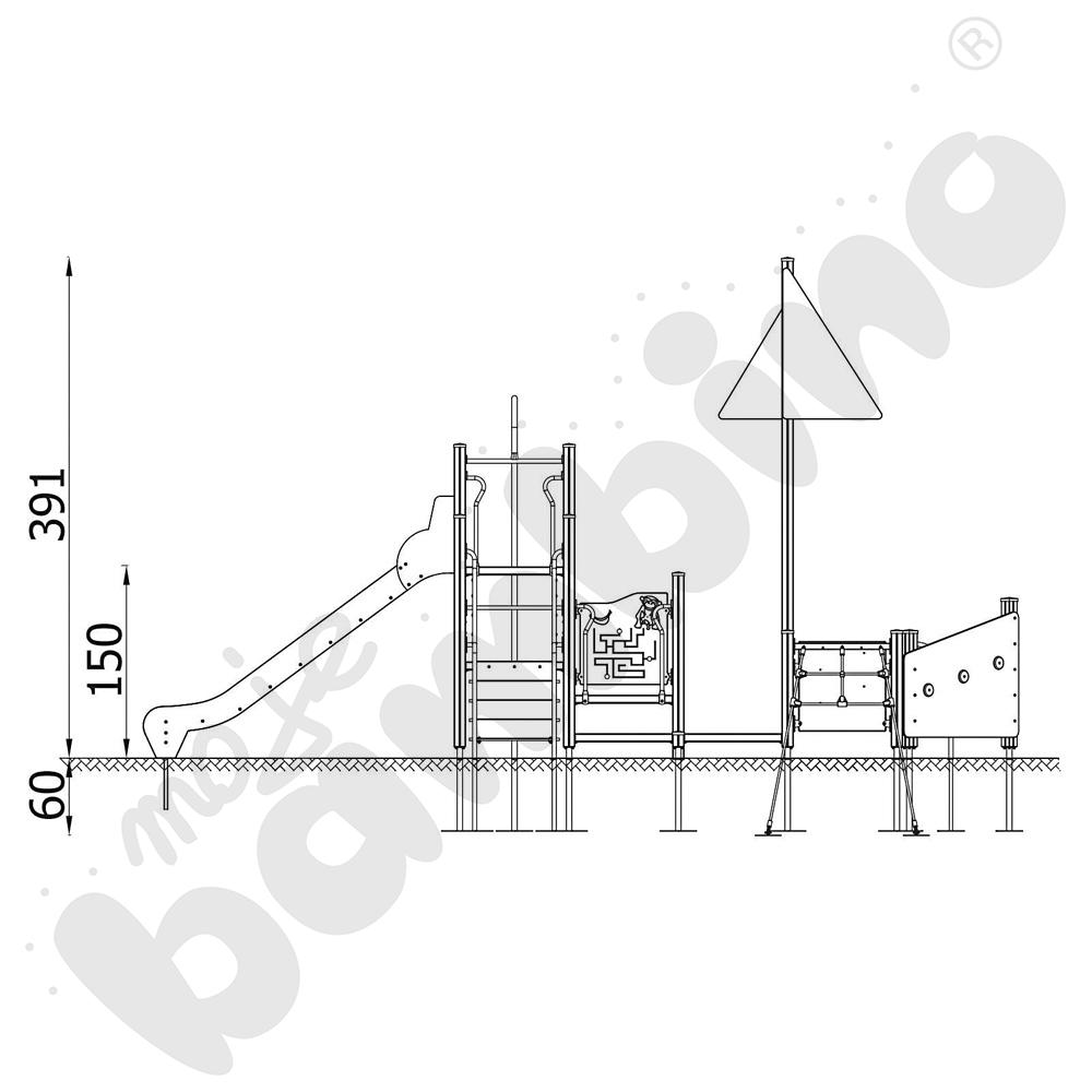 Quadro - zestaw 12454, drewniane słupy