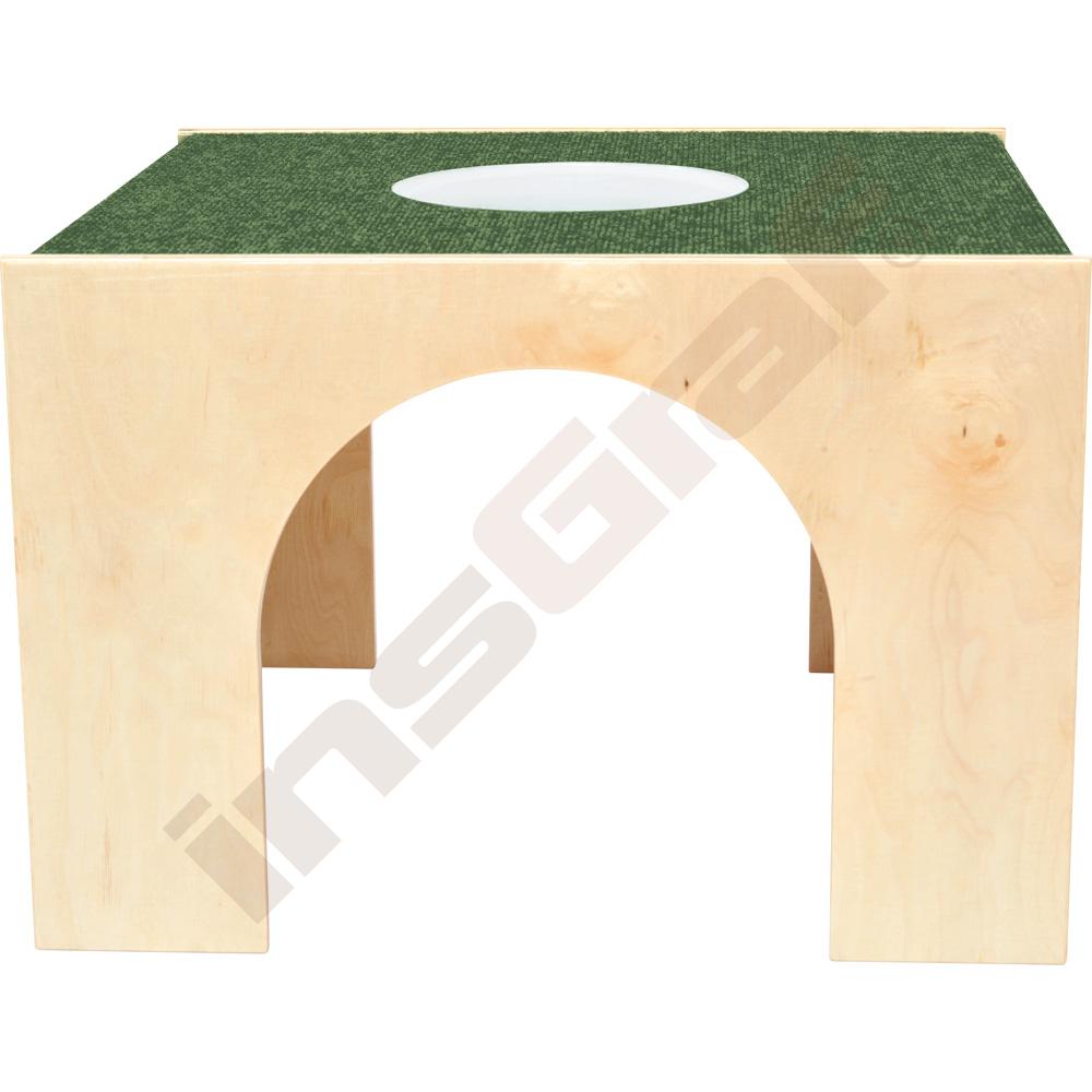 Pódium s okienkom, výška 45 cm - tmavozelené