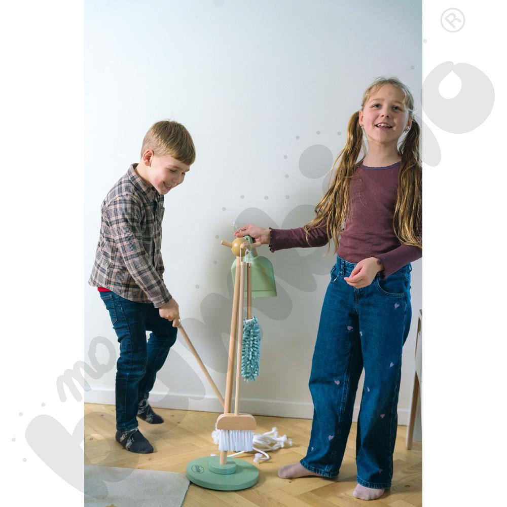 Zestaw do sprzątania, drewniany BIO