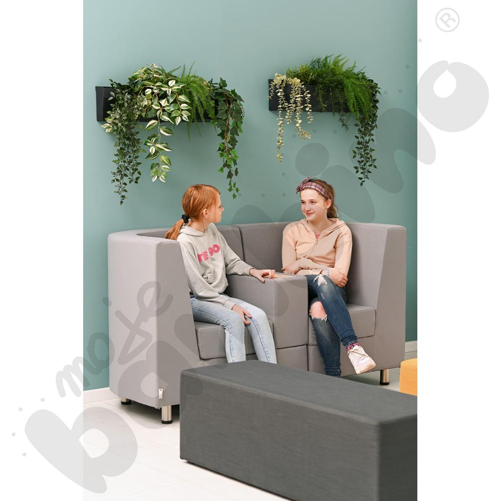 Kanapa Verba 2-osobowa ze stolikiem - szara