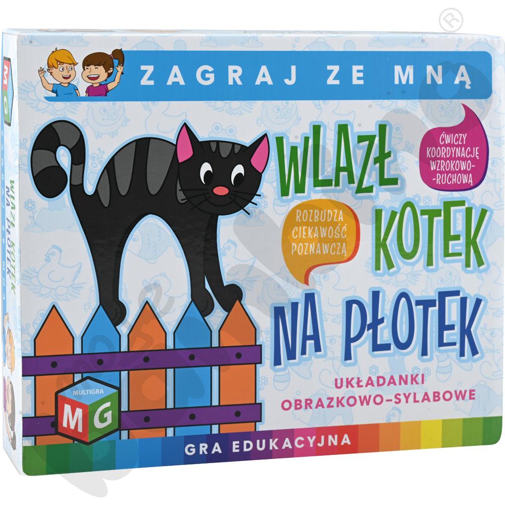 Wlazł kotek na płotek – układanki obrazkowo-sylabowe