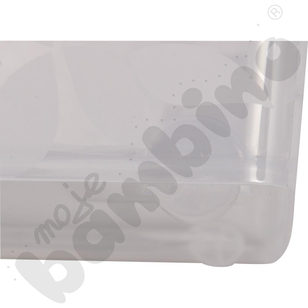 Pojemnik Jasmine na kółkach 26 l - transparentny