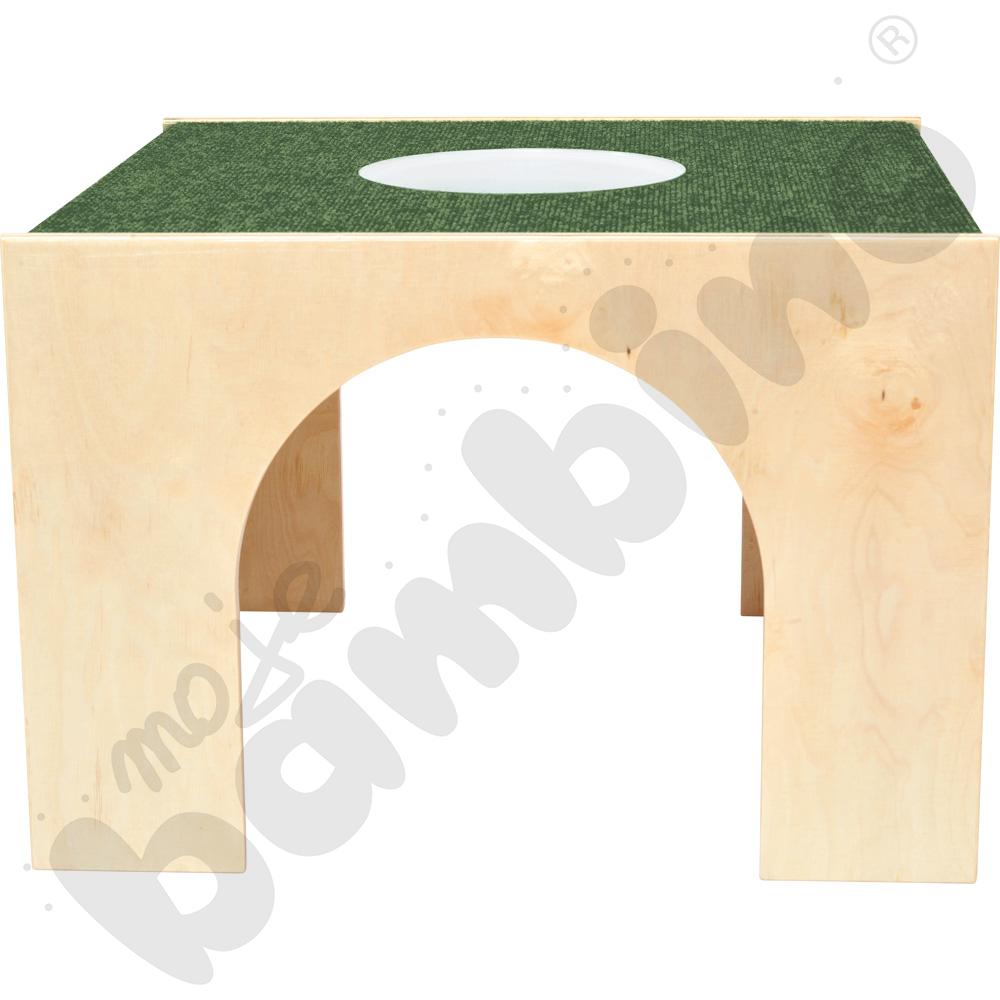 Podest ze szkłem, wys. 45 cm - ciemnozielony