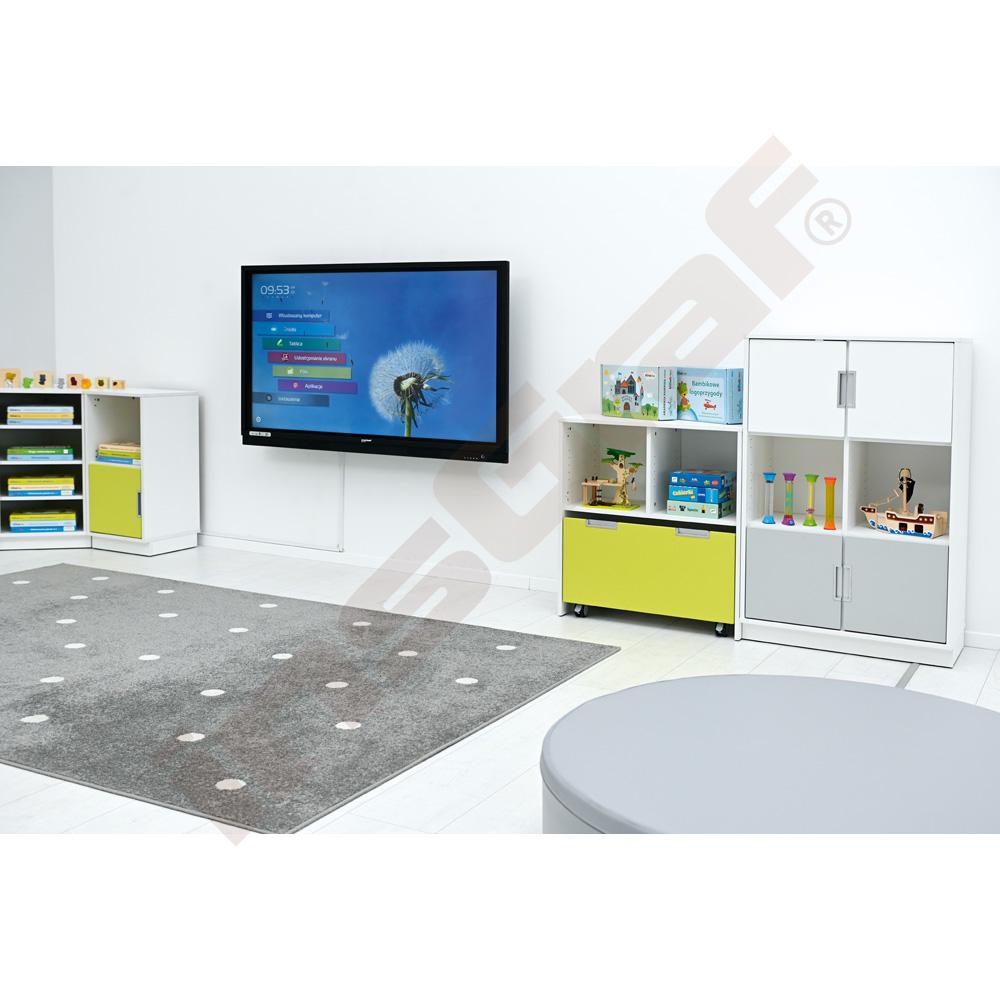 Quadro - Schrank L mit 1 Mittelwand, B 79, weiß