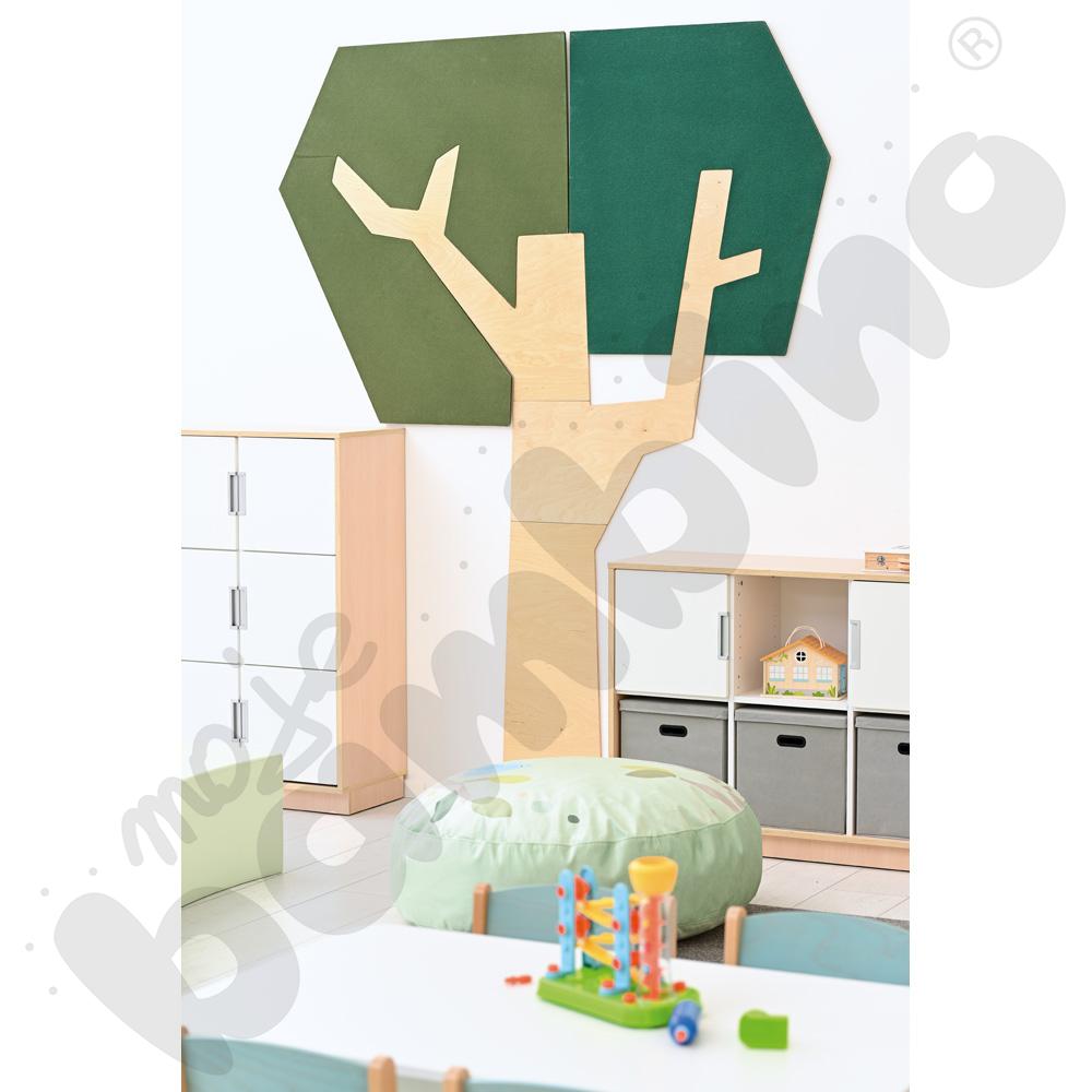 Panel ścienny - drzewo z kanciastą koroną