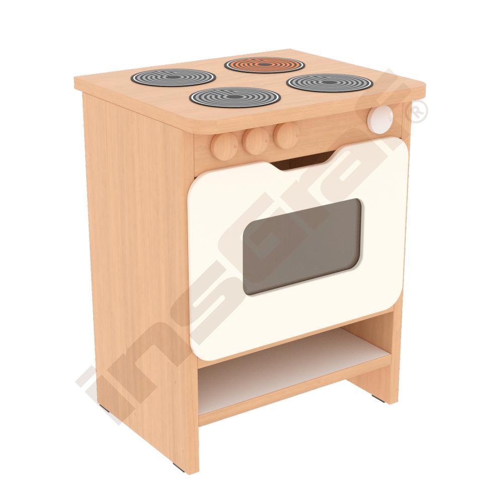 Kuchyňka Quadro - trouba, javor, dveře slonová kost 