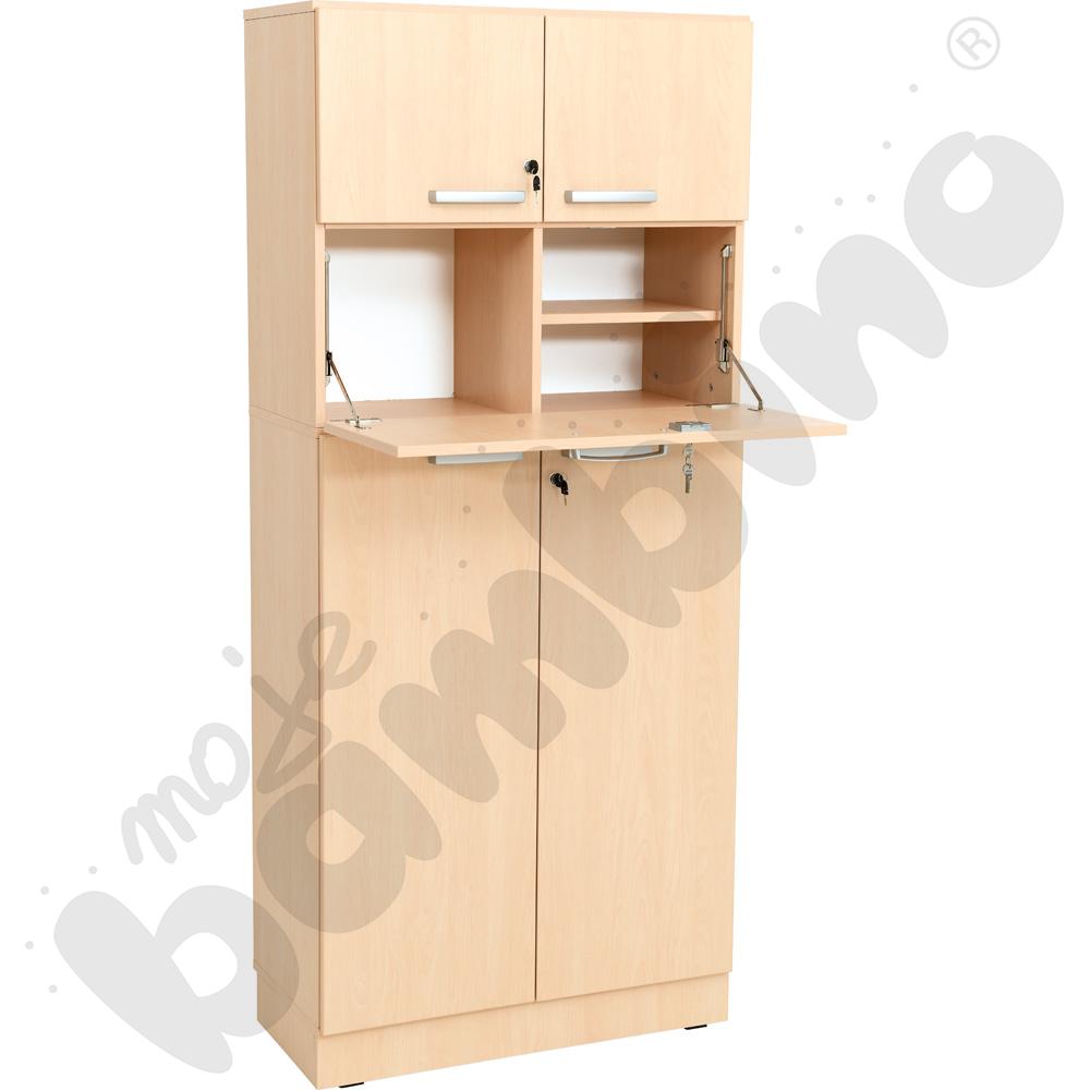 Szafa Grande z miejscem do pracy - klon jasny 