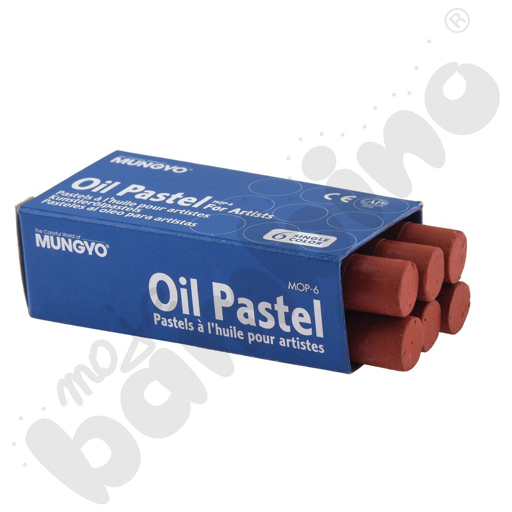 Pastele olejne 6 szt. brązowe