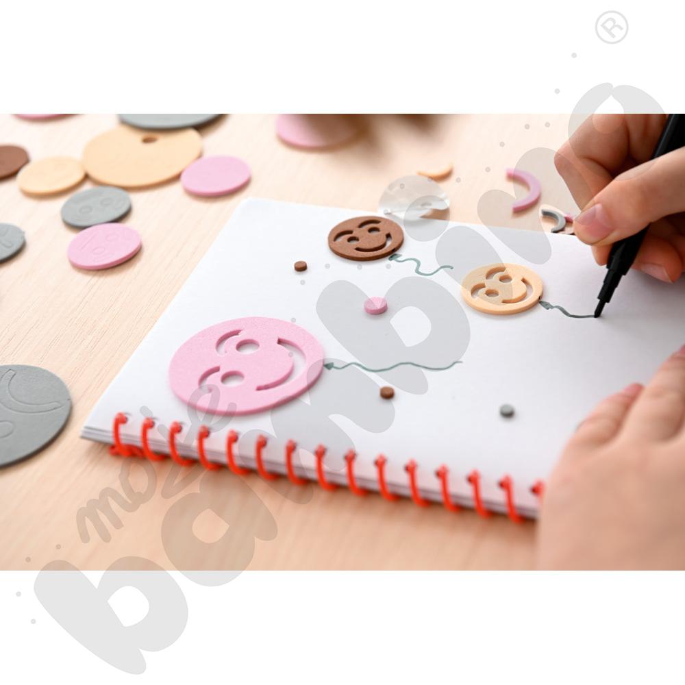 Naklejki piankowe - buźki z emocjami