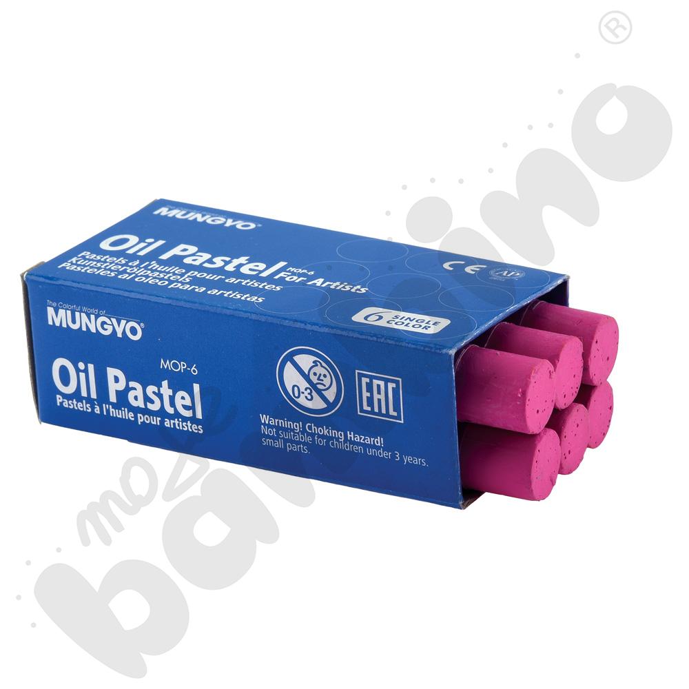 Pastele olejne 6 szt. różowe