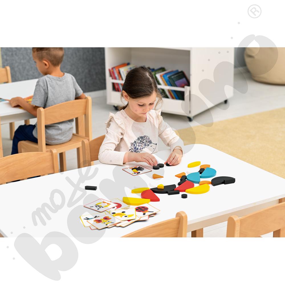 Drewniana układanka geometryczna