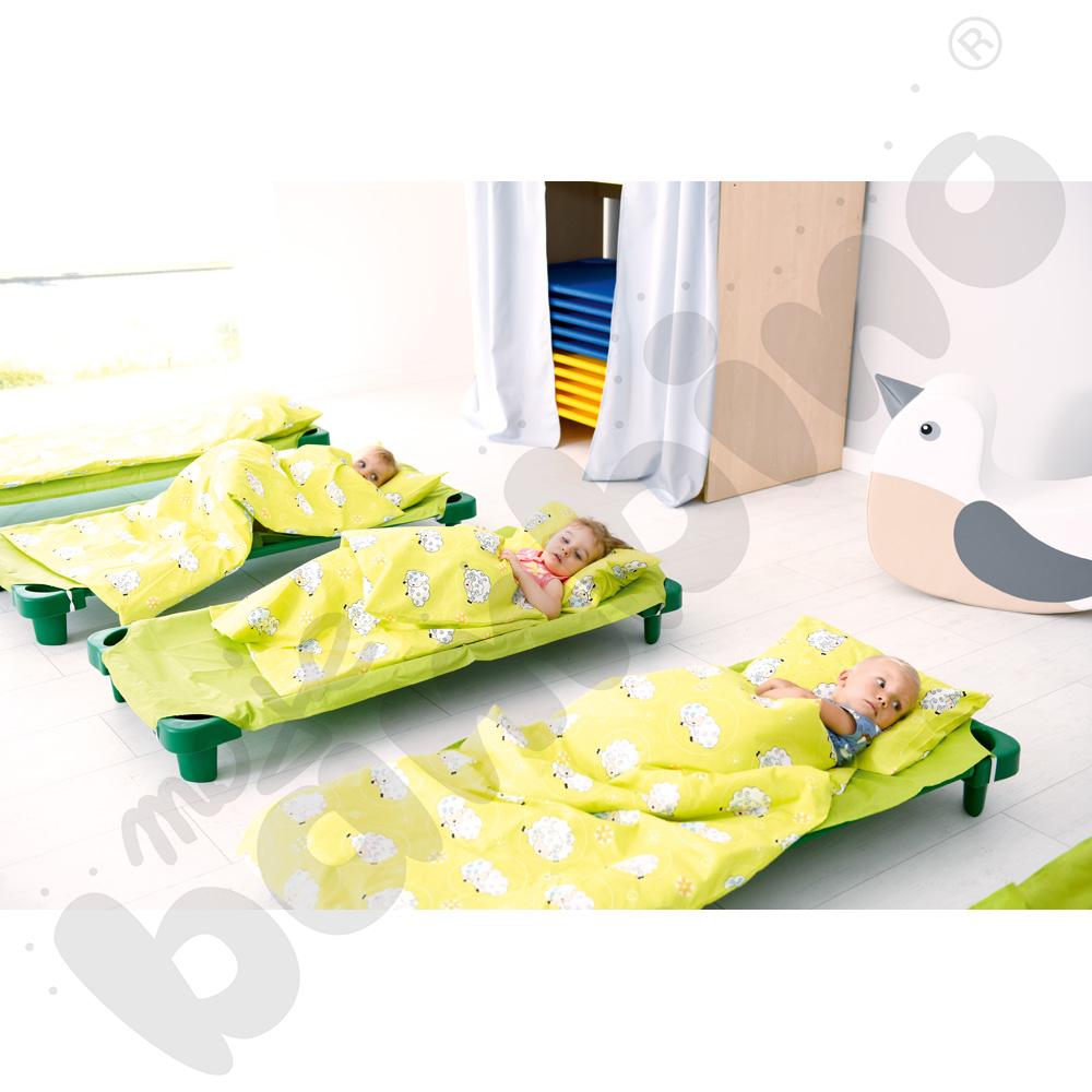 Łóżeczko przedszkolne zielone