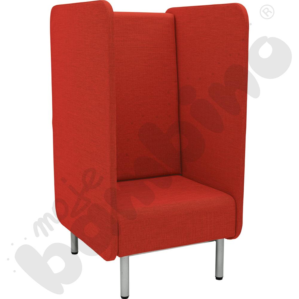 Fotel Inflamea 2 z wysokim oparciem, 1-os. - czerwony
