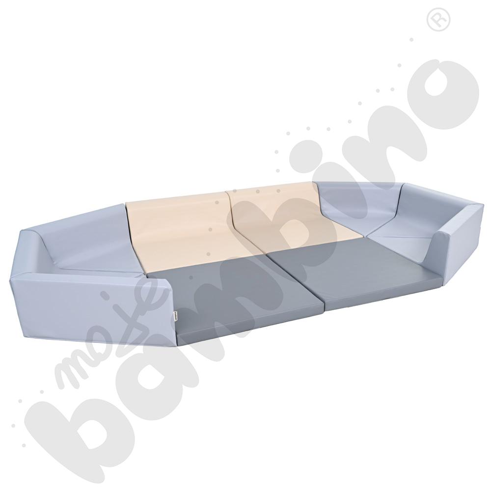 Materac kwadrat szary do kojca Siessta - MED