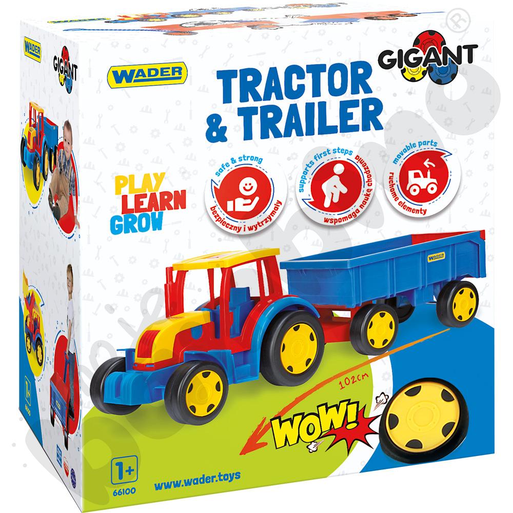Traktor gigant z przyczepą