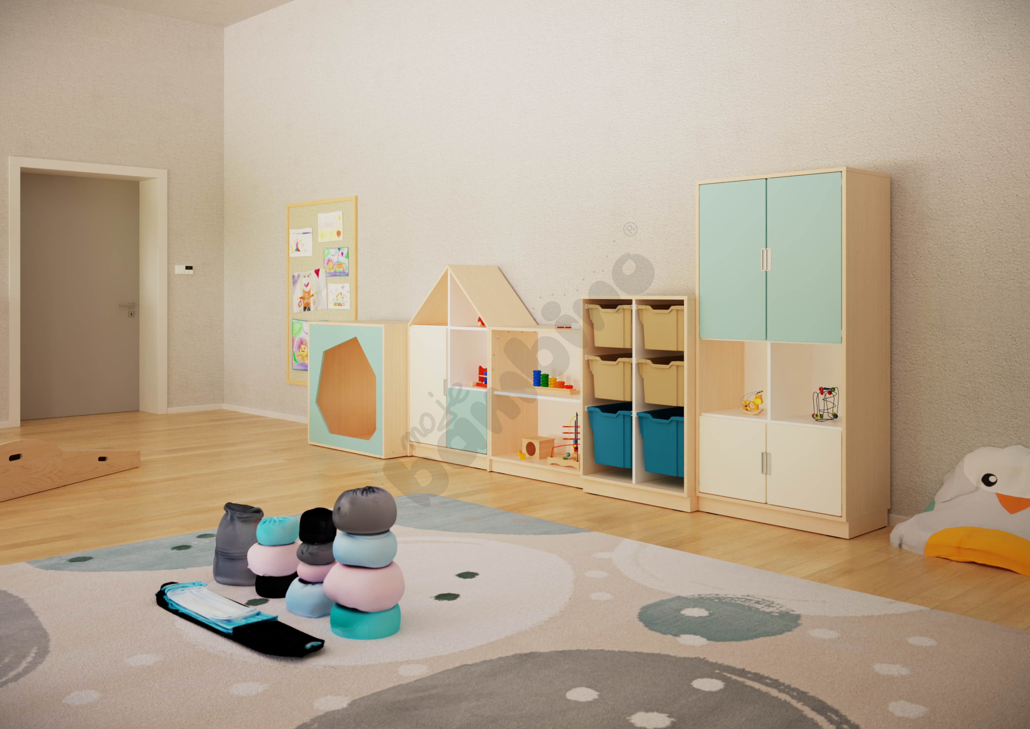Sala przedszkolna z wyciszeniami