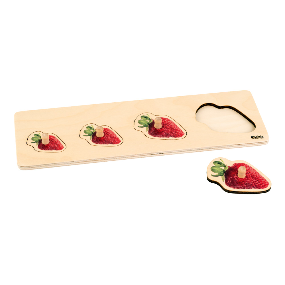 Puzzle pre najmenších - Montessori - 4 jahody