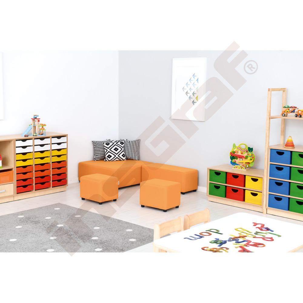 Taburetka Blocco Mini 1-miestna - oranžová