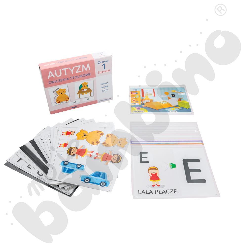 Autyzm. Ćwiczenia stolikowe. Zestaw 1 - zabawki