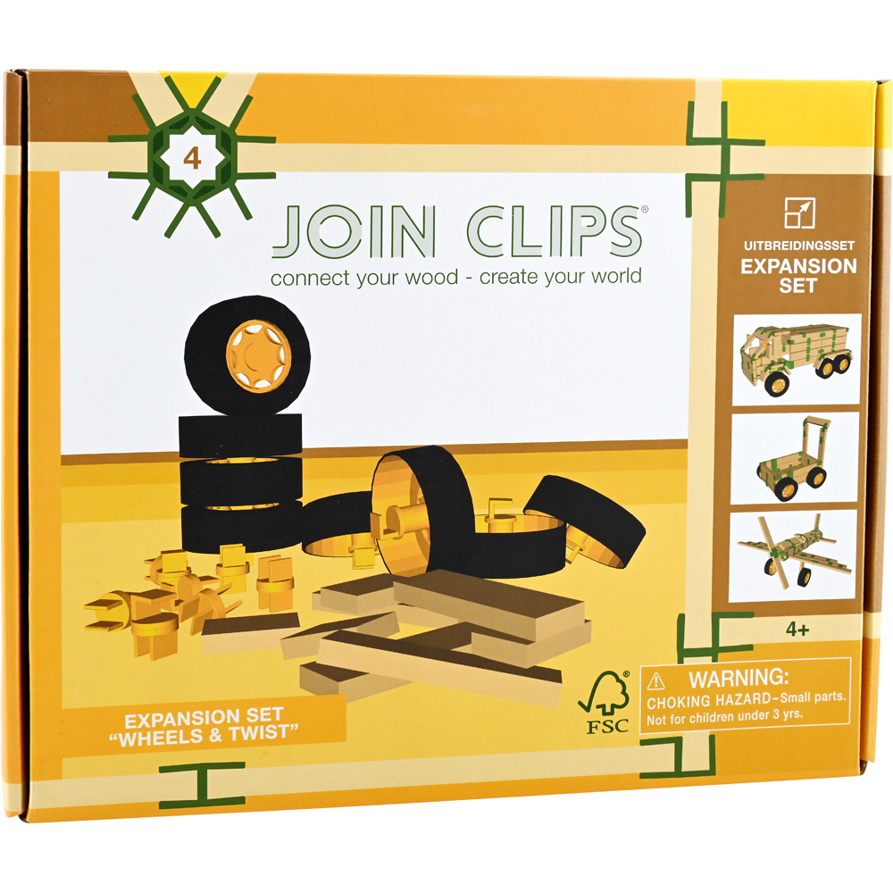 Join Clips - sada drevených kociek, 566 kusov.  