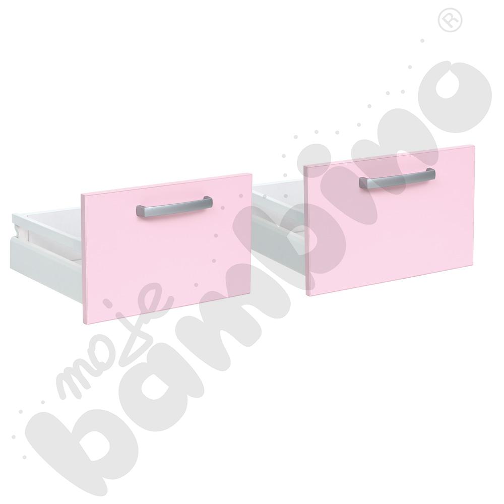 Szuflady wysokie do regału Grande M głębokiego, 2 szt. - jasnoróżowe