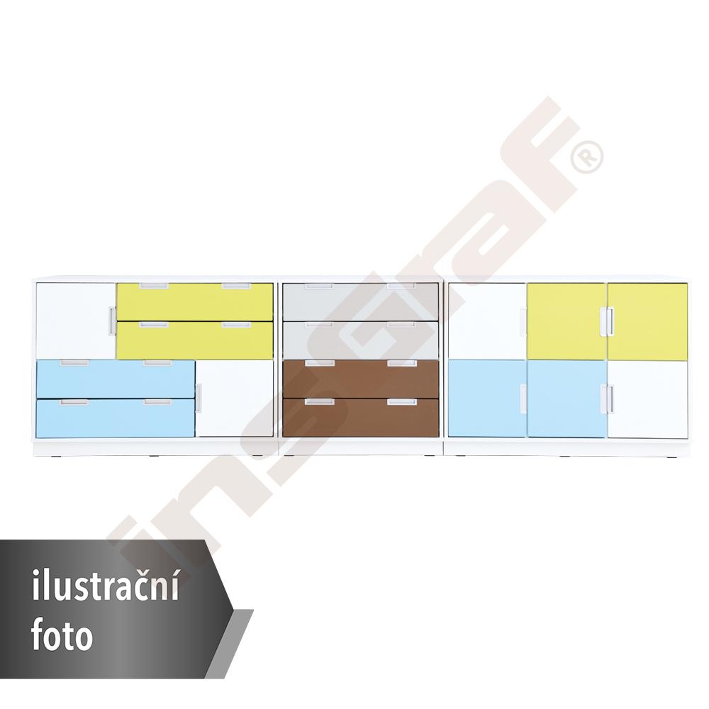 Quadro - sestava 136, 90˚, tiché zavírání, korpusy světlý javor