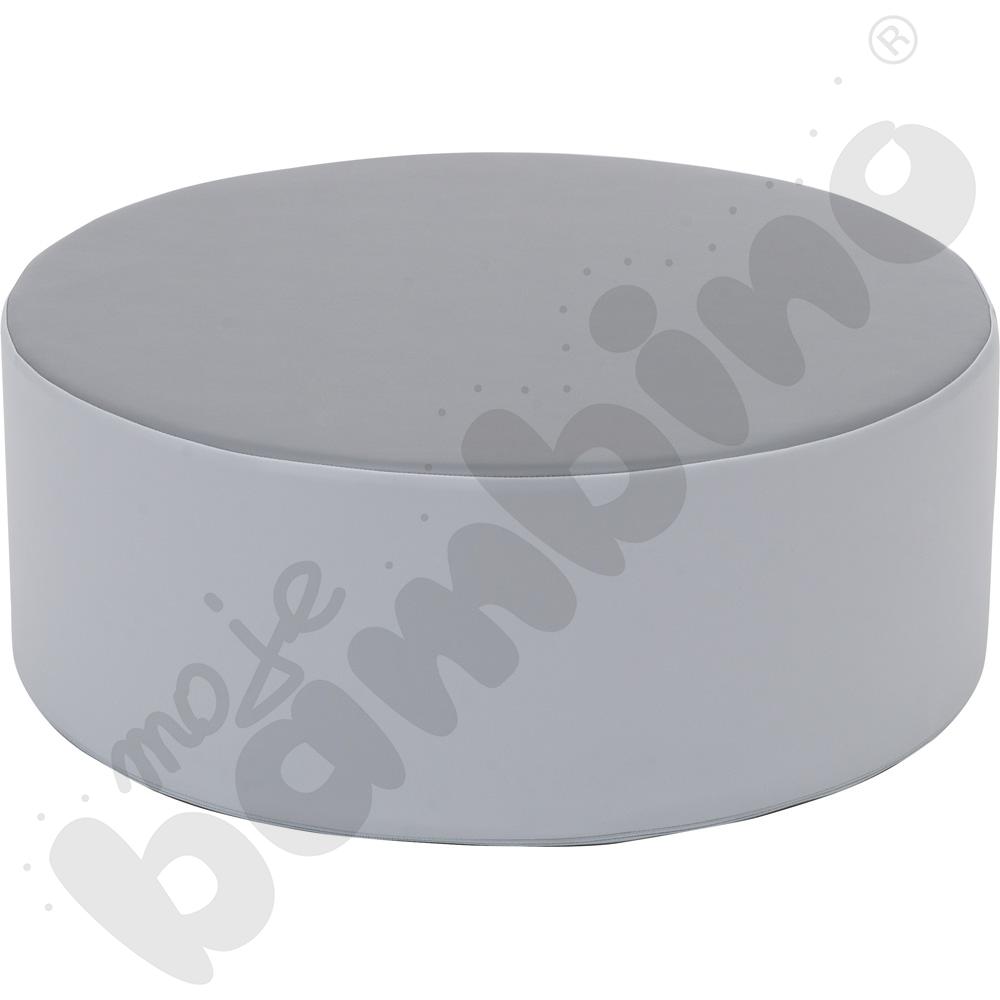 Pufa śr. 80 cm niska - szara