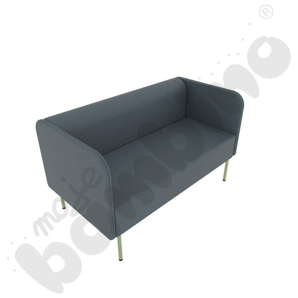 Sofa Versa 2-os. z plastikowymi stopkami, stelaż oliwkowy, tkanina BD13