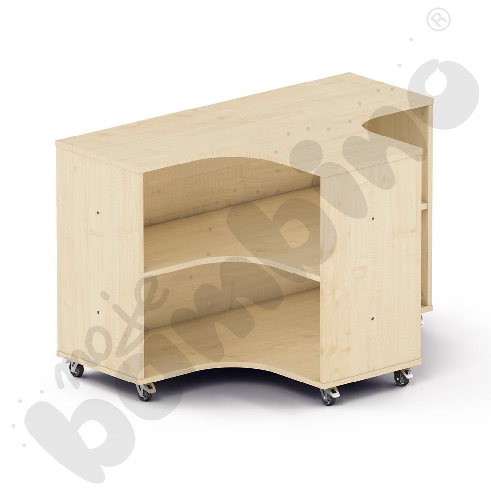 Regał T na kółkach/nóżkach, klon